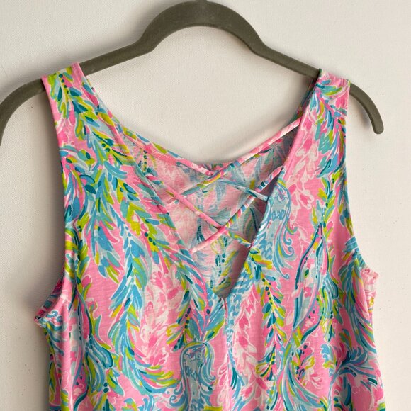 *Lilly Pulitzer Kristen Ruffle Flounce Shift Dress in Unicorn of the Sea Size S - Picture 6 of 16